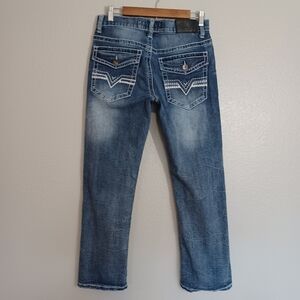 TRUE LUCK Men's 30X30 Blue Jeans Stretch Bootcut Leg Casual Cotton Jeans